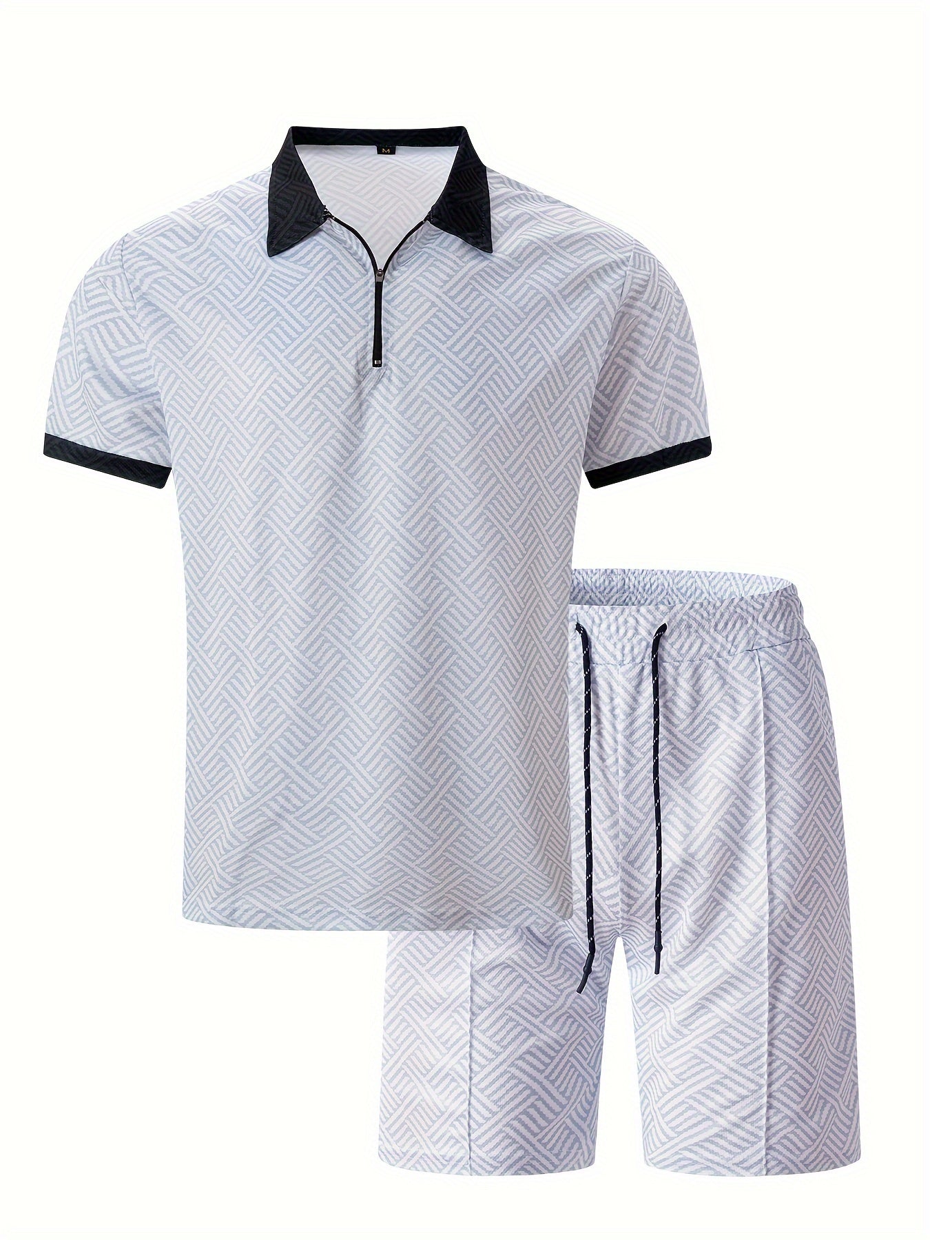 Men's T-shirt short sleeve + shorts casual sports suit blue