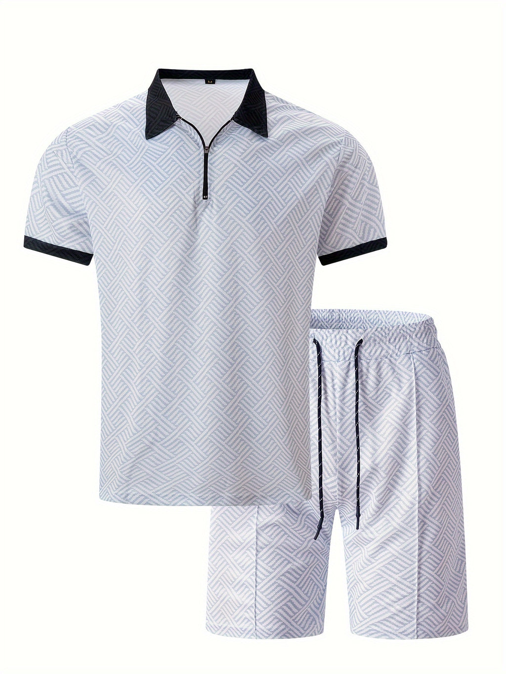 Men's T-shirt short sleeve + shorts casual sports suit blue