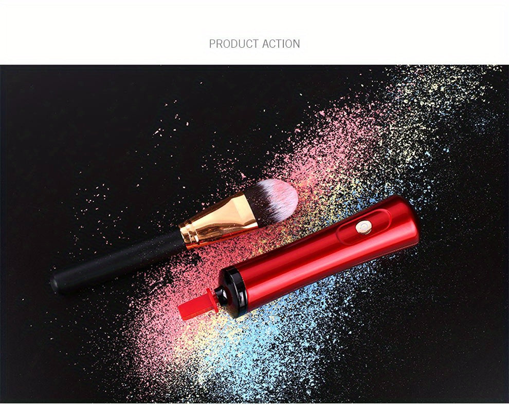 QuickClean Battery-Operated Makeup Brush Cleaner - Efficient Residue Removal, Adjustable Speeds, With Drying Function, Perfect for Home and Travel Use