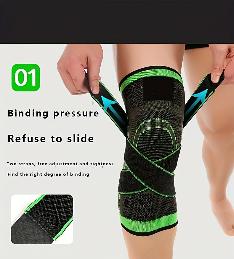 1pc Strap Knee Protector Sports Knee Support Adjustable Compression Breathable Joint Protection Sports Knee Protector Strap Compression Basketball Running, Knee Compression with Gel