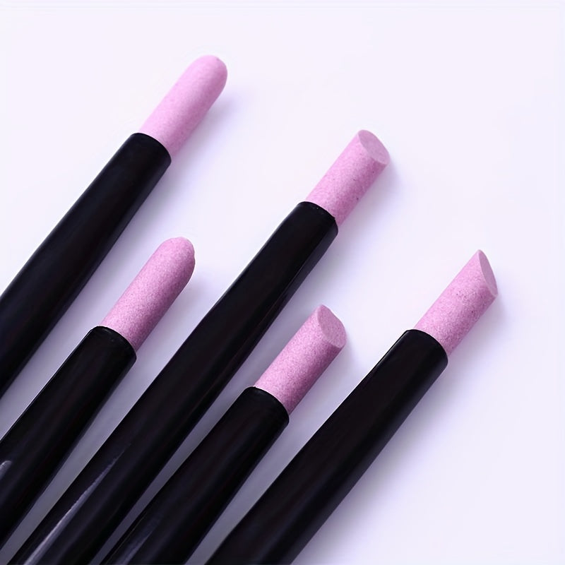 Quartz Scrubs Stone Cuticle Stick Pen, Nail Art Grinding Pen Nail Polish Manicure Care Tools, 3 Pcs
