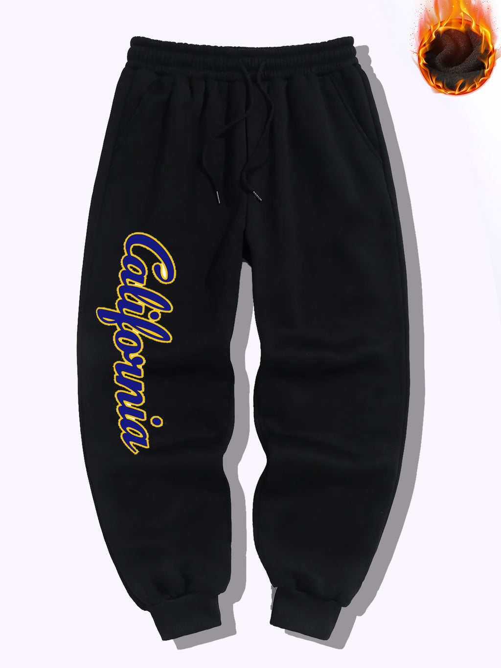 Men's Trendy Print Drawstring Sweatpants For Outdoor Street, Gift For Men