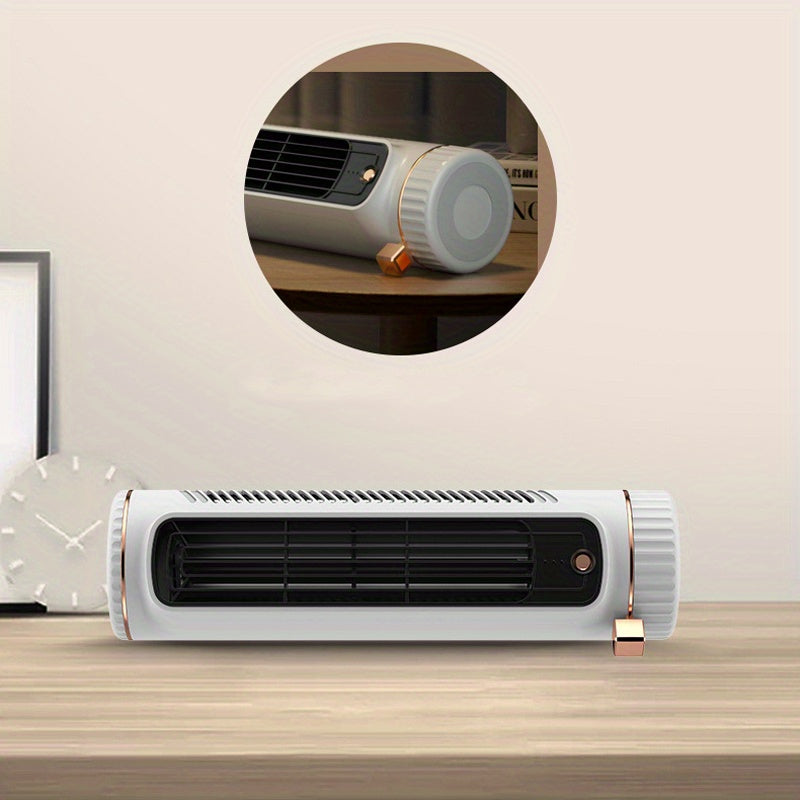 Quiet 3-Speed Portable Fan - USB Rechargeable with 8-Hour Cool Airflow - Ideal for Travel, Outdoor Activities, Office & Home Comfort