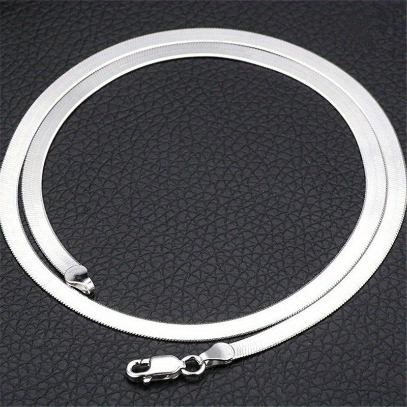 Never Fade Stainless Steel Blade Chain Clavicle Chain Unisex Flat Snake Chain Chain Stainless Steel Couple Chain Extension Chain