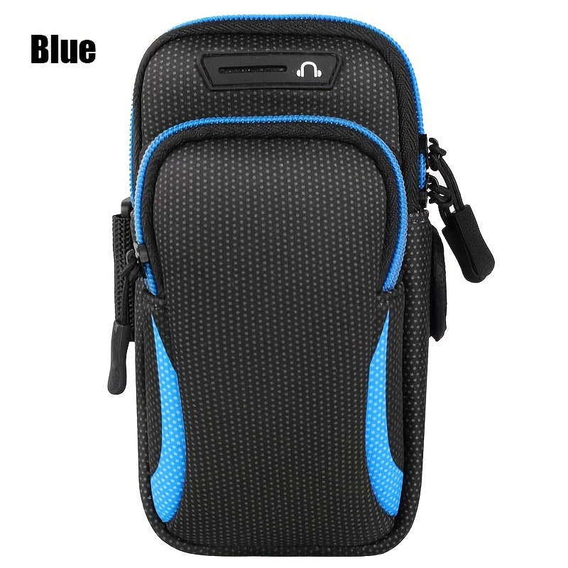 Ultra Slim Case Multi-Functional Universal Double Layer Zipper Sport Arm Case Phone Bag For Most Mobile Phones/earphones/small Charging Treasures/cosmetics/keys