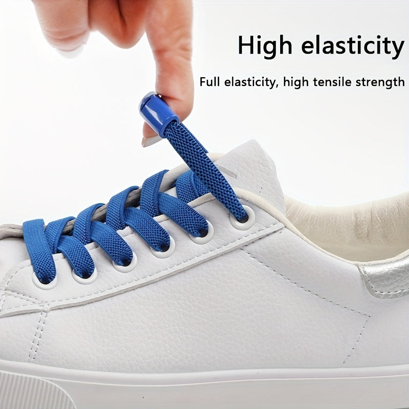 [Polyester Sneaker Accessories] White Polyester 1Pair Women's Sneaker Accessories, No Laces with Buckles