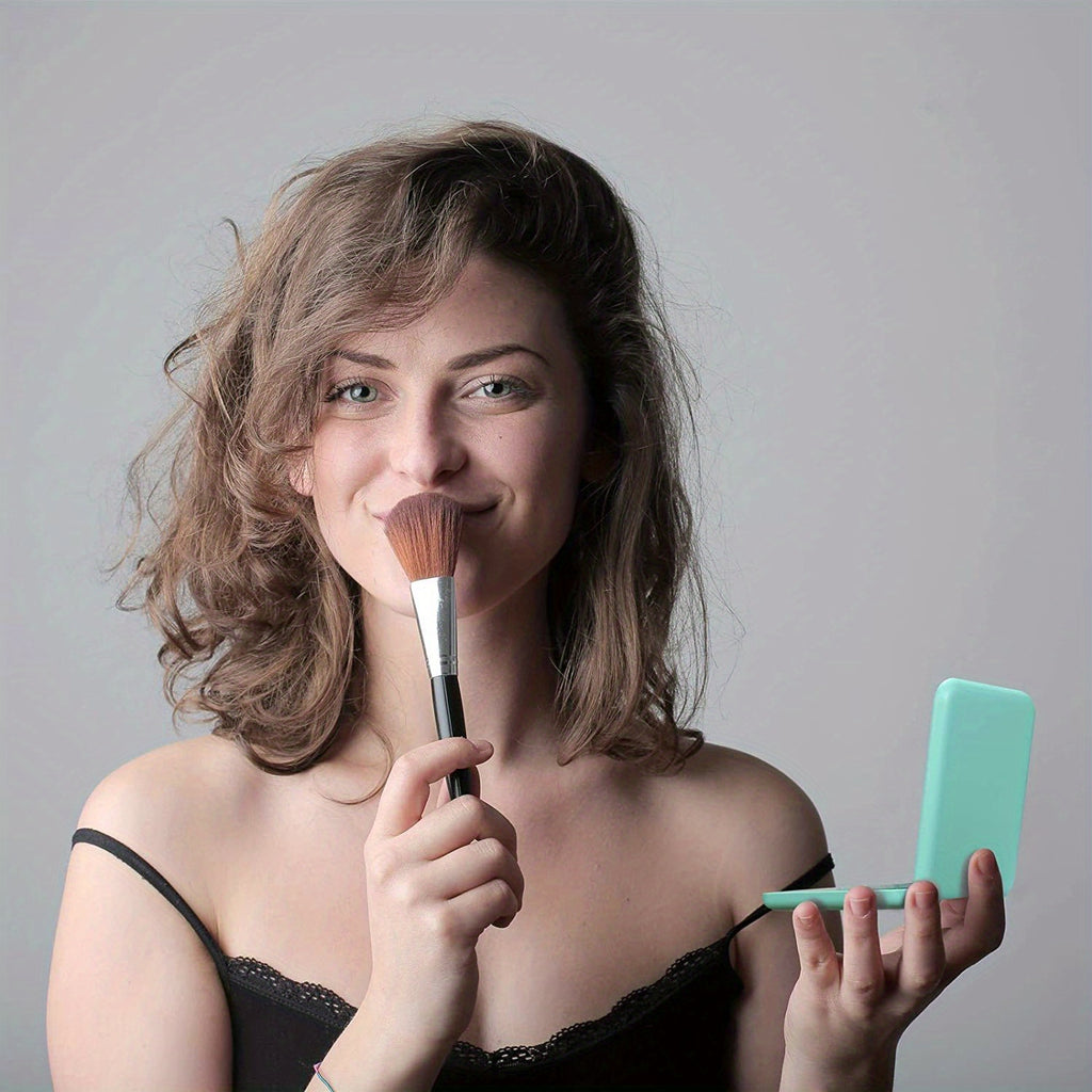 LED Pocket Makeup Mirror - Double-Sided, 1X/3X Magnified, Compact, Portable, Folding, Hand-Held, Small, Lighted Mirror with Wallet Design for Travel, Gift, and Everyday Use