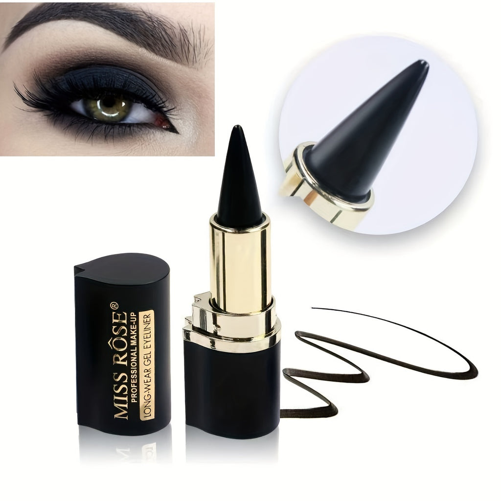 Single-head Matte Waterproof and Smudge Proof Black Eyeliner Balm Solid