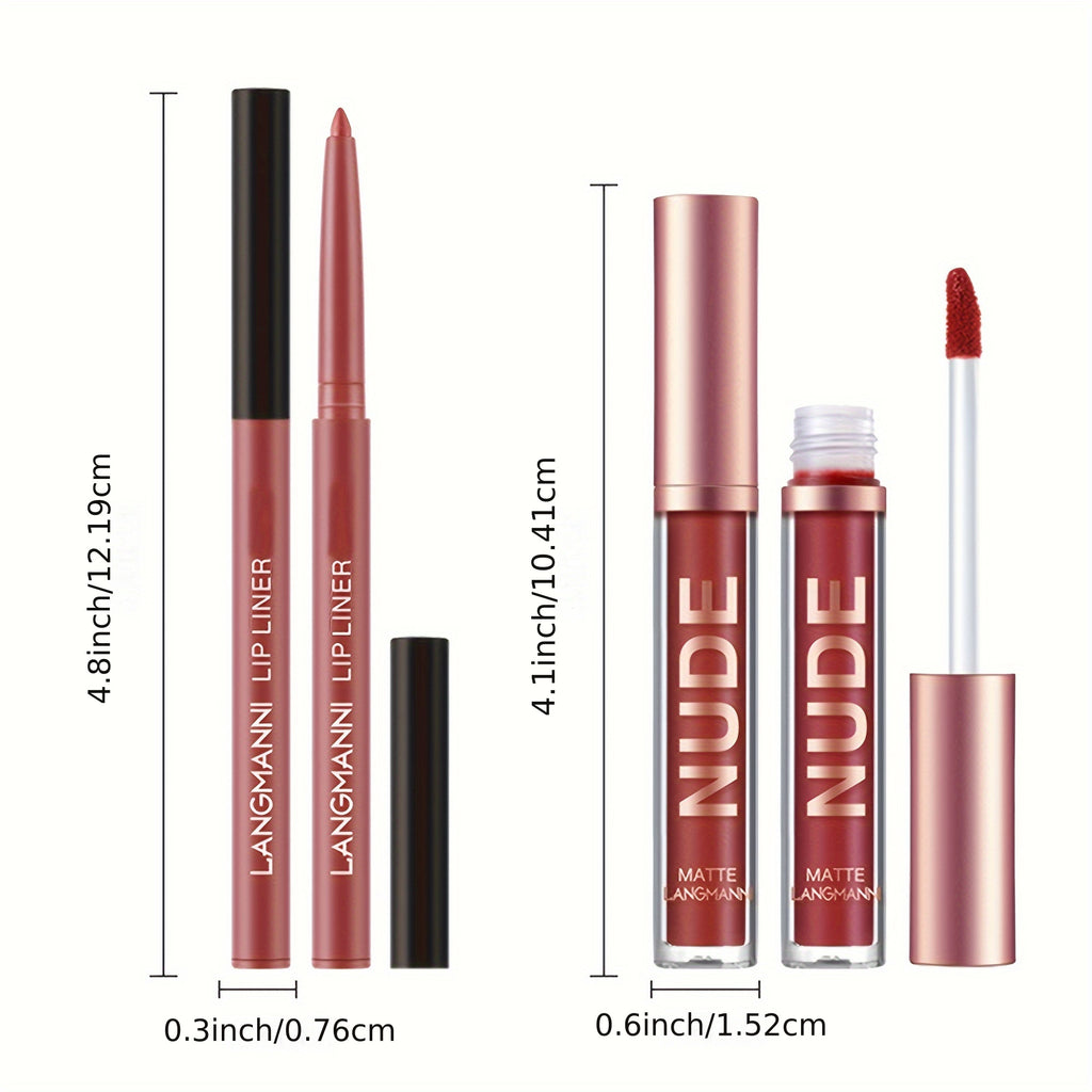 Combination Set of Lip Liner and Lip Gloss