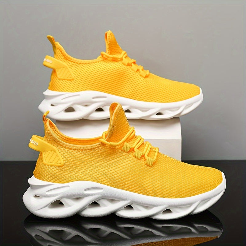 Men's Blade Sneakers Running Shoes Slip-on Sneakers With Shoelaces - Odor-resistant Athletic Shoes - Lightweight And Breathable