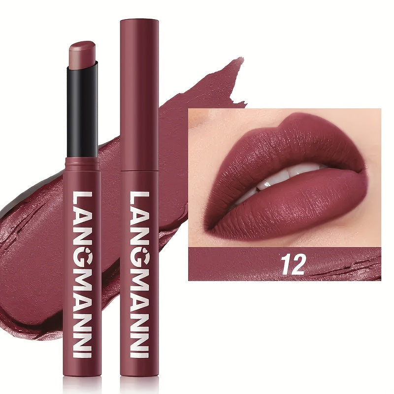 Smooth Velvet Matte Lipstick, Easy To Apply, Moisturizing And Hydrating Lip Balm, Natural Shine