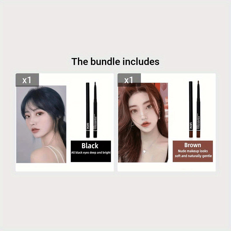 Long-Lasting Vibrant Waterproof Eyeliner Pencil - High Pigment, Gentle on Eyes, Smudge-Proof, Easy to Apply, Cruelty-Free Makeup Tool for Women