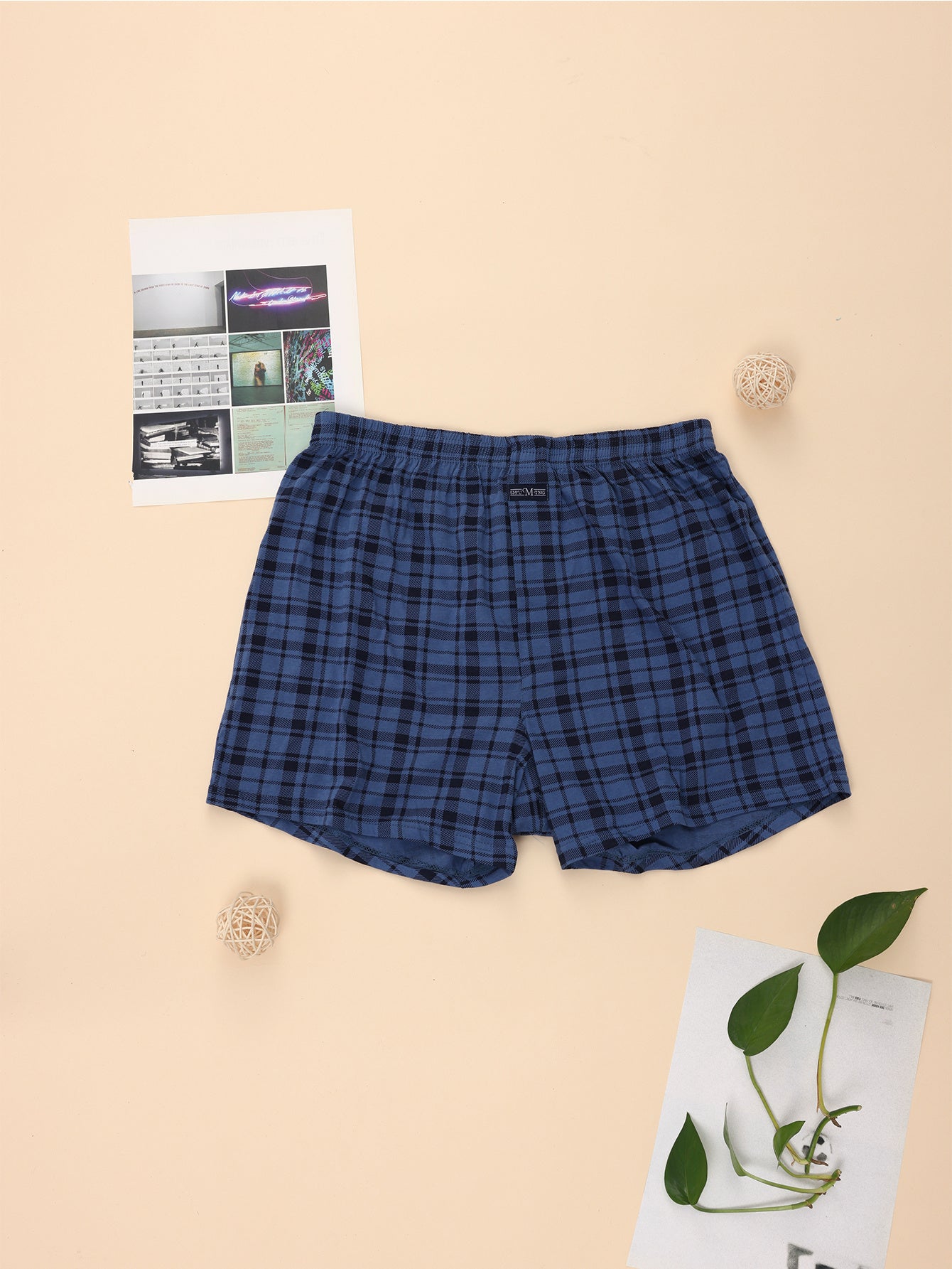 Men's Pure Cotton Arrow Pants Loose Underwear Pajama Pants Home Pants High Waist Deep Crotch