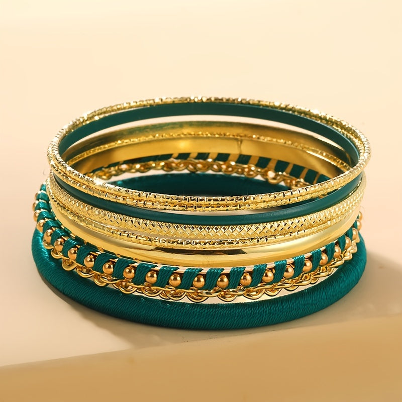 Boho Style Bangle Bracelet Special Large Bangle Set For Women &   9 Pcs