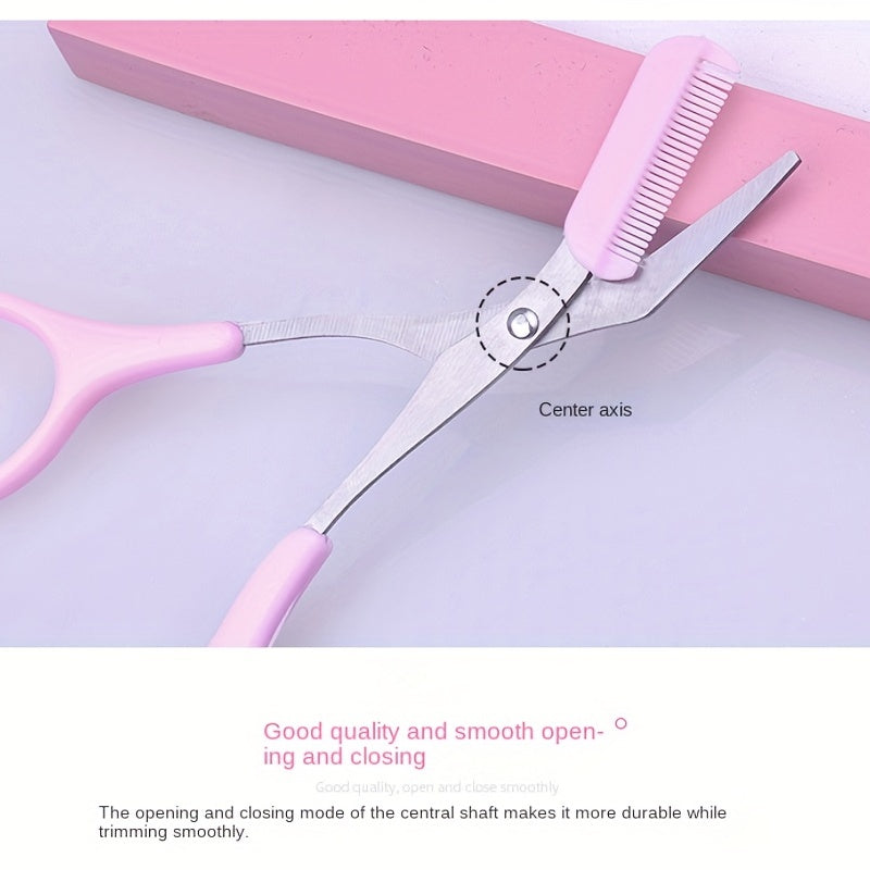 Eyebrow Trimmer Scissor With Comb Lady Woman Men Hair Removal Grooming Shaping Stainless Steel Eyebrow Remover Makeup Tool