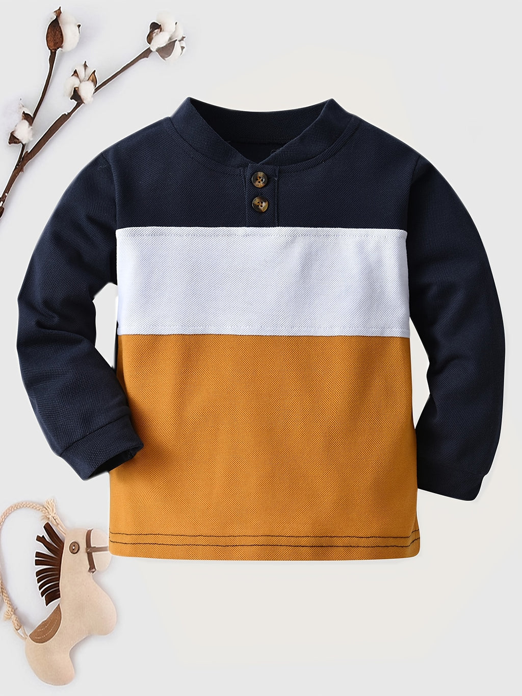 Boys Long Sleeve Colorblock Sweatshirt Autumn And Winter New