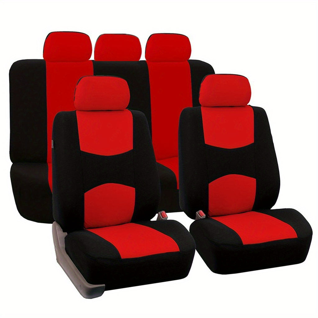 Polyester Universal Fit Car Seat Cover Full Set for 5 Seats Cars
