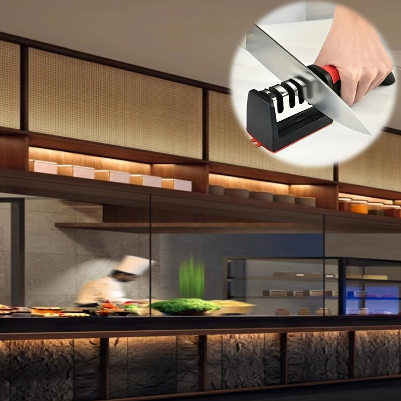 Knife Sharpener 4 Stages Professional Kitchen Sharpening Stone Tungsten Diamond Ceramic Sharpener Tool