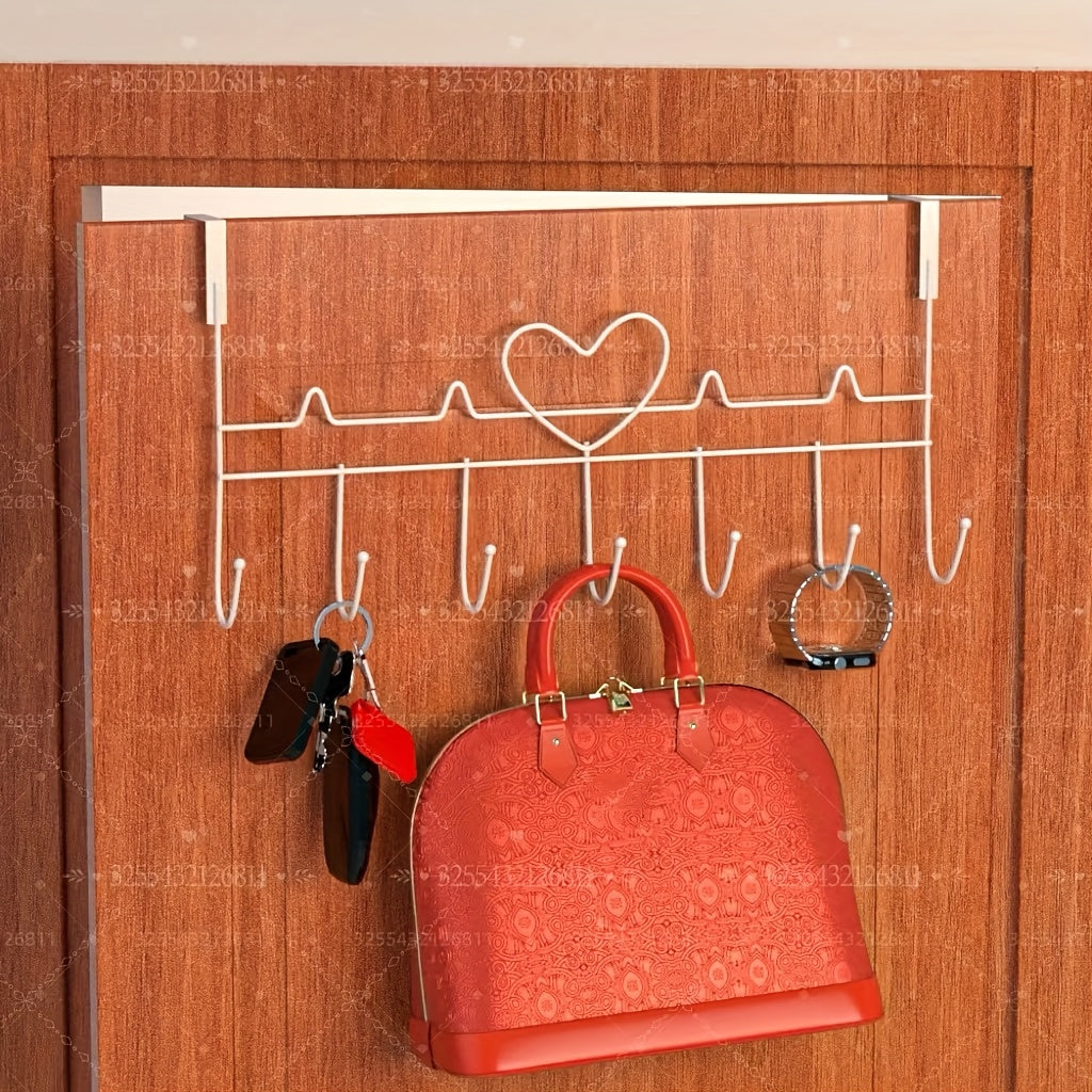 [Multi-Purpose] Contemporary Wall Mounted Hook Rack | Multi-Purpose Organizer | Painted Finish | Home and Office Use | Modern