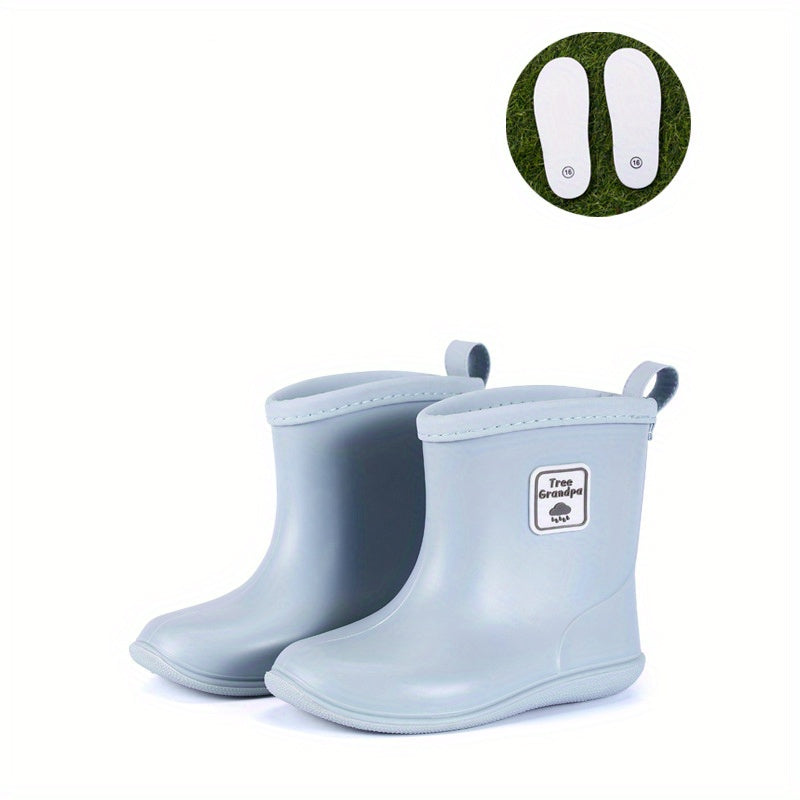 Toddler Baby Boys Rain Boots, Non-slip Soft Bottom Lightweight Shoes For Rainy Day