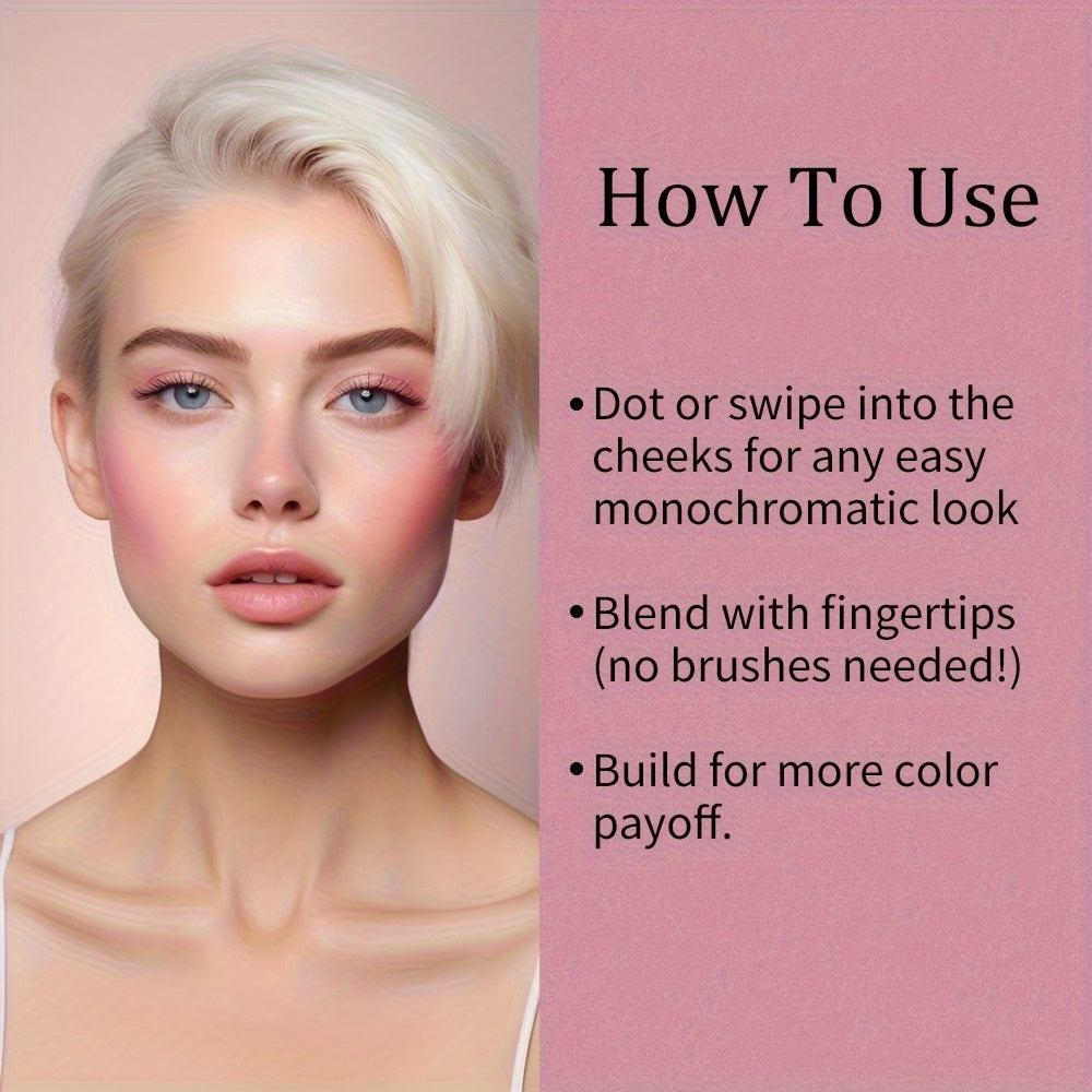 3-in-1 Waterproof Makeup Stick: Blush, Eyeshadow, Lipstick - Lasts All Day, Moisturizes & Brightens in Berry, Coral, Pink