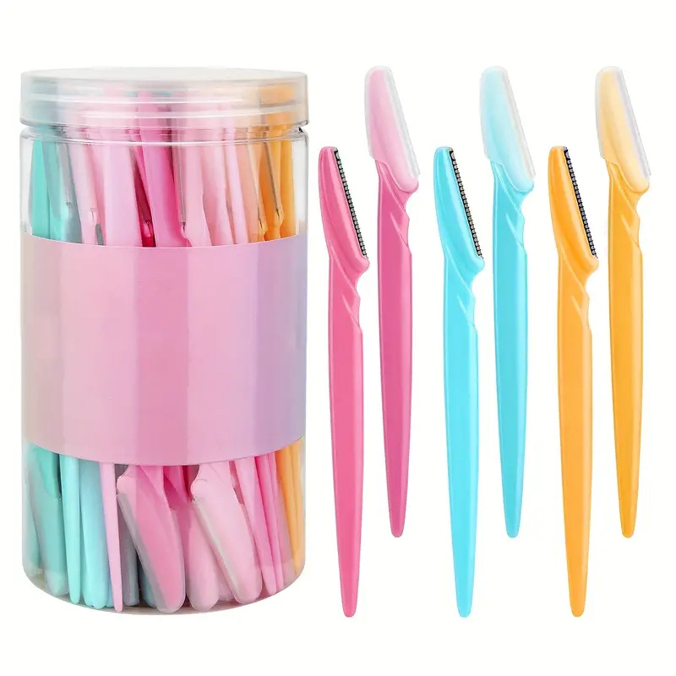 12-Pack Stainless Steel Eyebrow Razors - Unscented Multipurpose Body Hair Removal Tools with Sharp Blades for Effortless Grooming, No Accessory Included