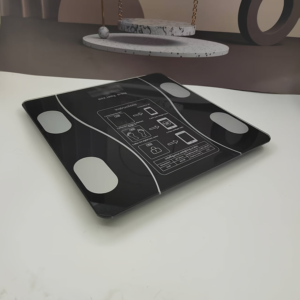 UAEIUI Smart Digital Bathroom Scale, Battery-Powered, Wireless, Non-Rechargeable, with Body Fat Monitoring for Home Use, for Women, Men