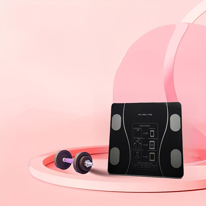 UAEIUI Smart Digital Bathroom Scale, Battery-Powered, Wireless, Non-Rechargeable, with Body Fat Monitoring for Home Use, for Women, Men