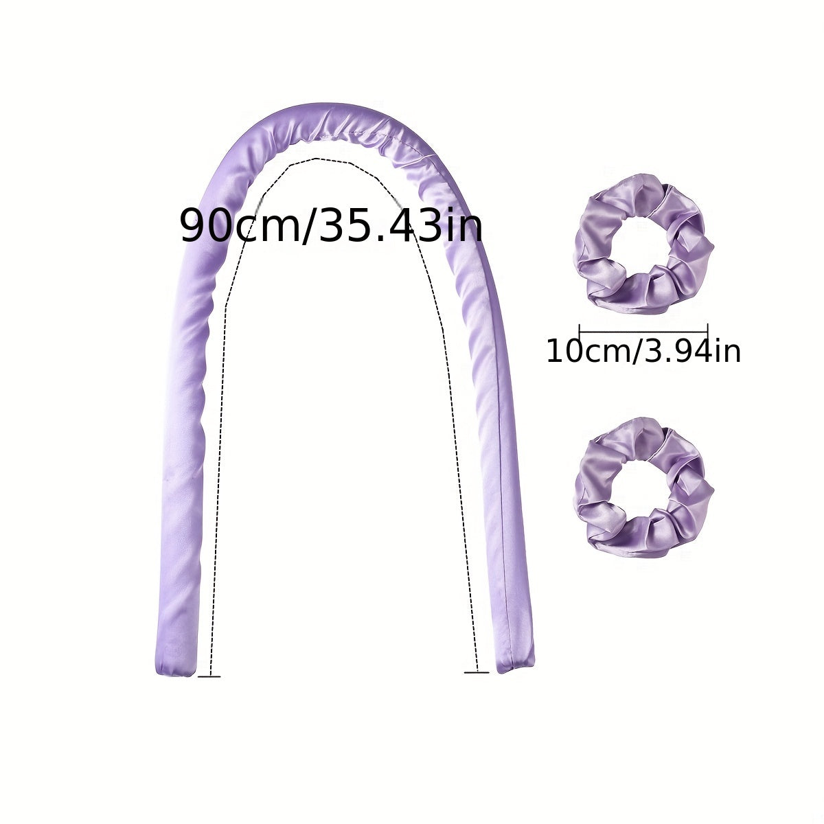 3pcs/Set Heatless Curling Rod Headband With Hair Ties - DIY Lazy Ribbon Hair Curler Tool For Effortless Waves And Curls