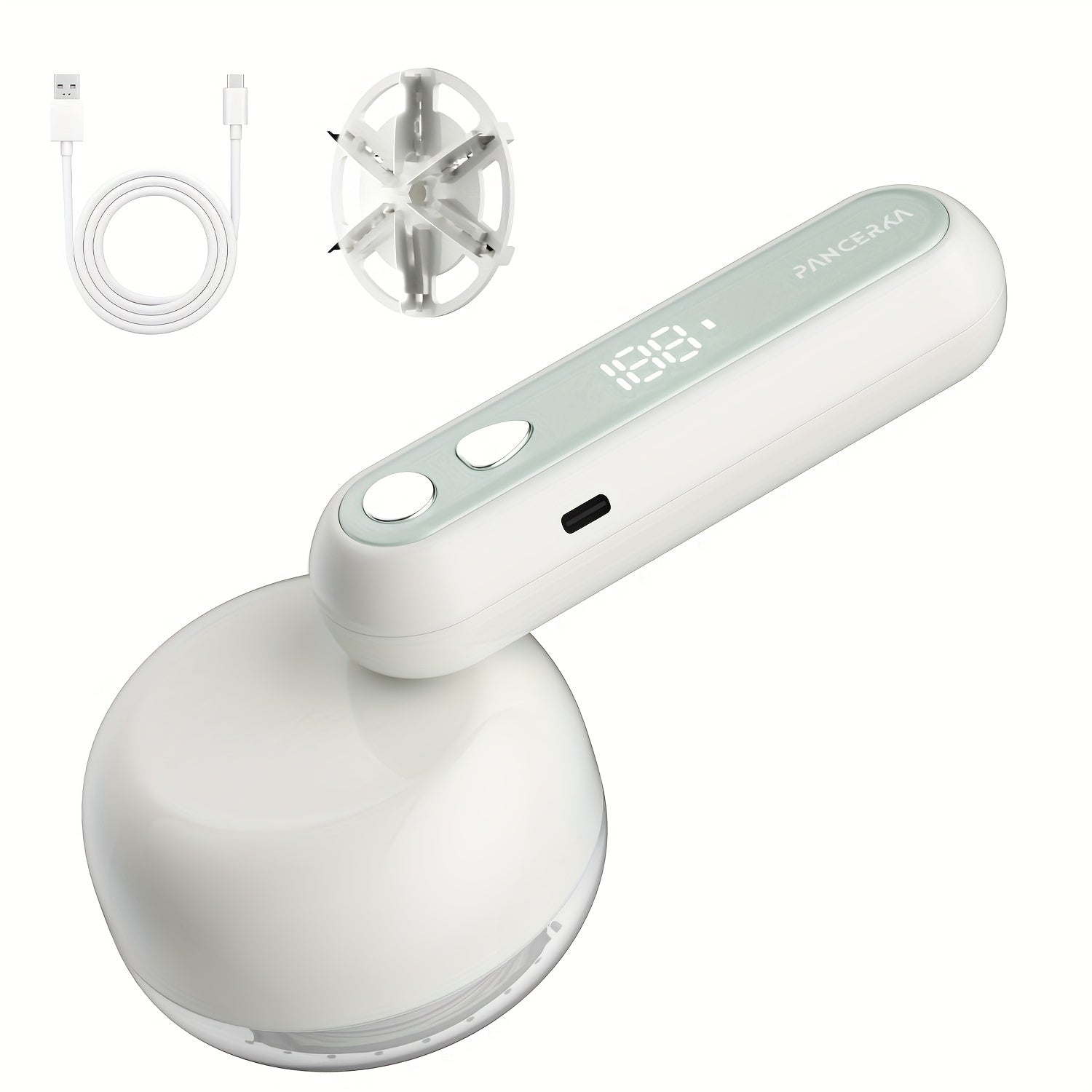 Portable Rechargeable Lint Eraser with Cleaning Brush, Effective Fabric Scraper for Furniture and Carpets, Removes Lint Balls, USB Rechargeable Electric Lint Eraser, Portable Clothing Shaver for Sweaters, Blankets, Carpets an