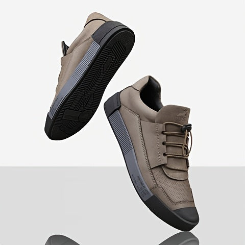 Men's Genuine Leather Lace-Up Shoes - Minimalist Formal & casual Shoes, Cushioned Insole & Non-Slip Rubber Sole for Office, Everyday, Semi-Formal Events - All-Season Everyday dress shoes, Office Footwear, Stylish Footwear, Br