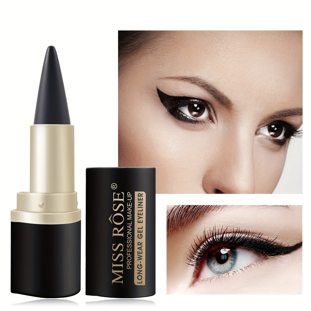 Single-head Matte Waterproof and Smudge Proof Black Eyeliner Balm Solid
