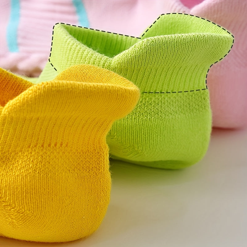 5 Pairs of Thin Mesh Men's Professional Sports Socks, Breathable Sweat-absorbing Anti-odor with Ear Lifting Heel Guard