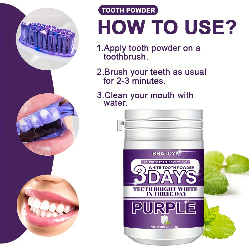 1pc Purple Teeth Cleaning Powder, Teeth Polishing Tooth Deep Cleaning Powder,Tooth Cleaning Powder For Daily Life