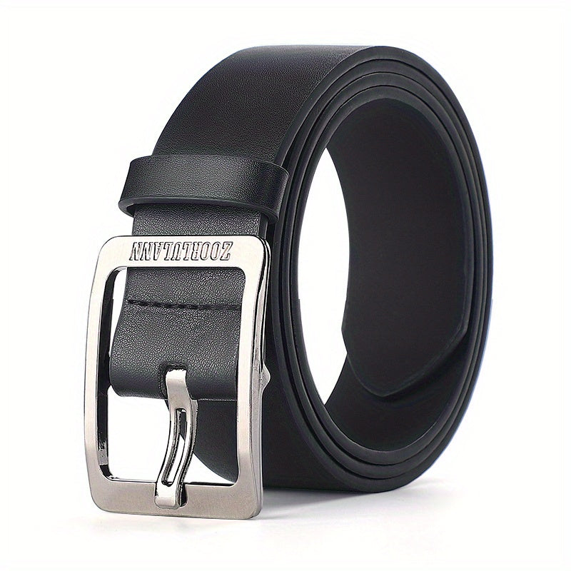 Men's Black PU Leather Belt Casual Jeans Pants Belt For Outdoor Party Holiday, Ideal choice for Gifts