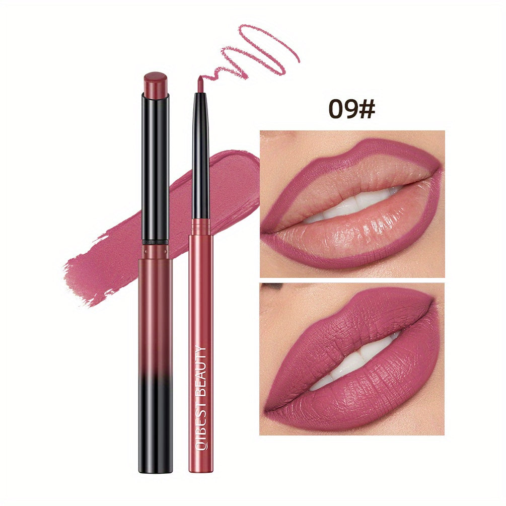 Matte Lip Liner Pencil Lipstick Set, Colorfast Smudge Proof Long Lasting Waterproof Nude Color Lip Liner, Any Skin Type Applicable Multifunctional Travel Size Portable Stage Makeup, Ideal Gift For Mother's Day Makeup Set Cont