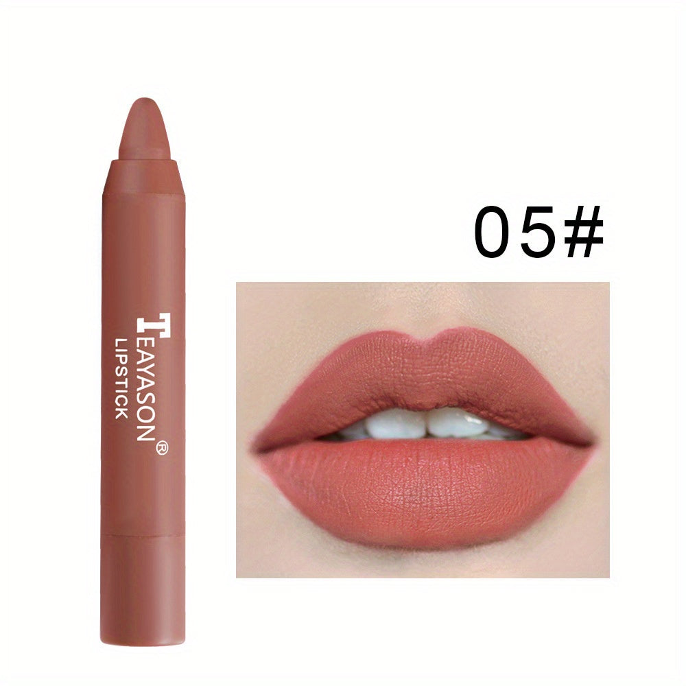 12 Colors Matte Moisturizing Lipstick Crayons - Vibrant Lipstick for Smooth, Long-Lasting, Waterproof Finish - Perfect Valentine's Day Gift for Her