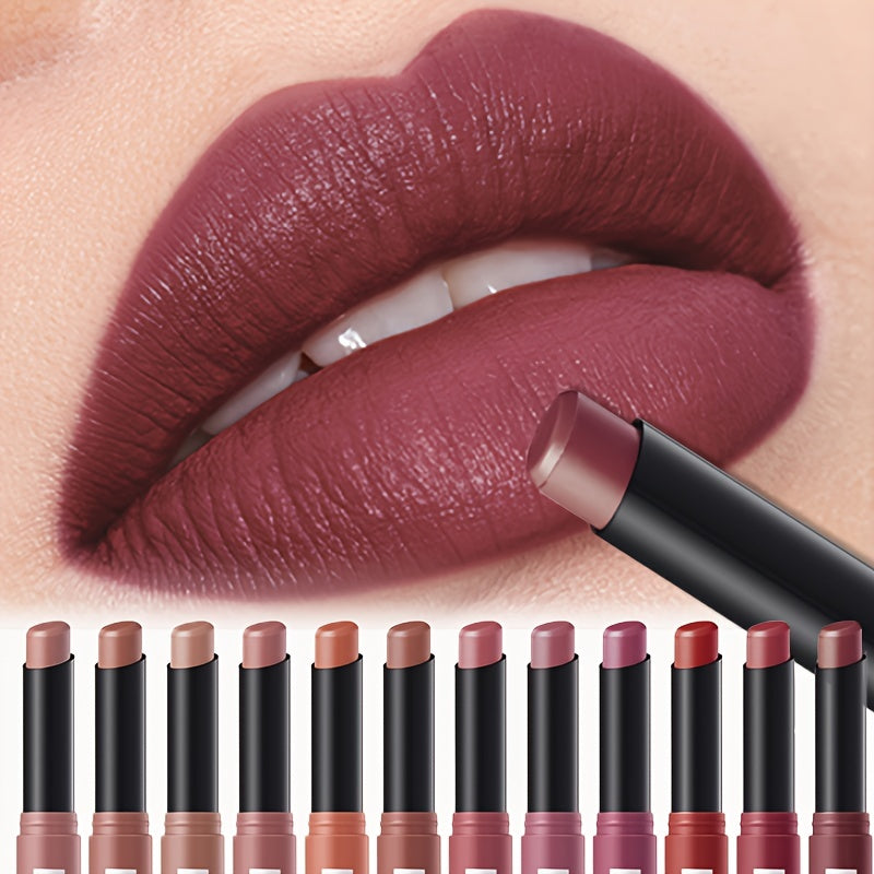 Smooth Velvet Matte Lipstick, Easy To Apply, Moisturizing And Hydrating Lip Balm, Natural Shine