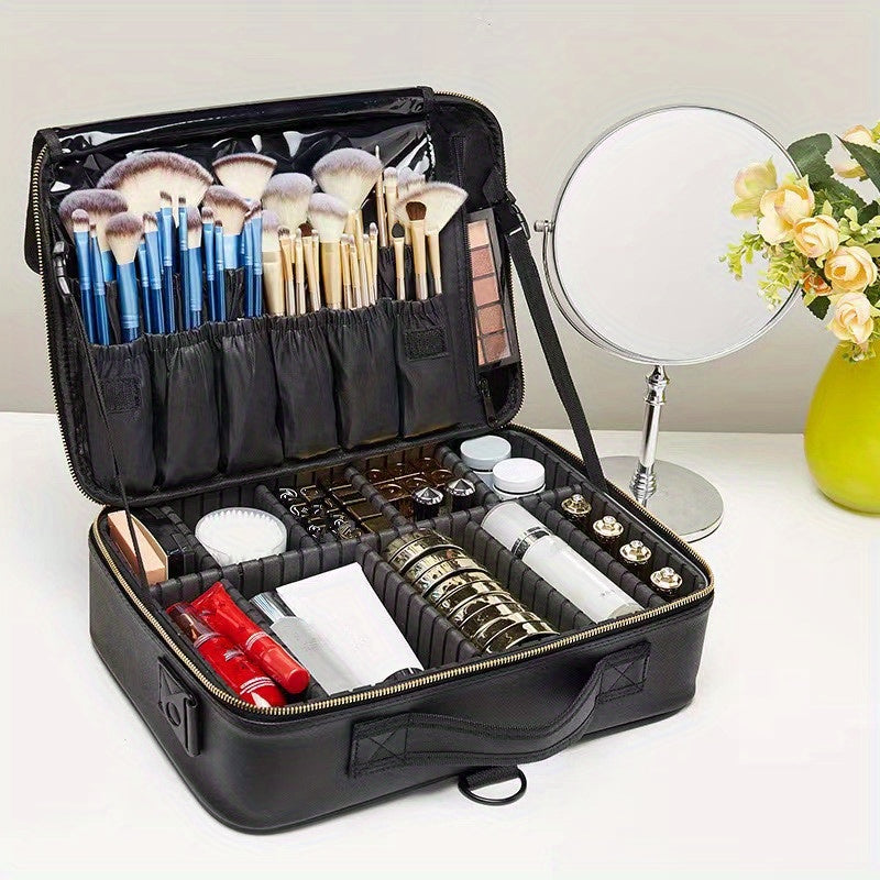 Simple Portable Makeup Zipper Handbag, Versatile Storage Bag, Travel Cosmetic Bag