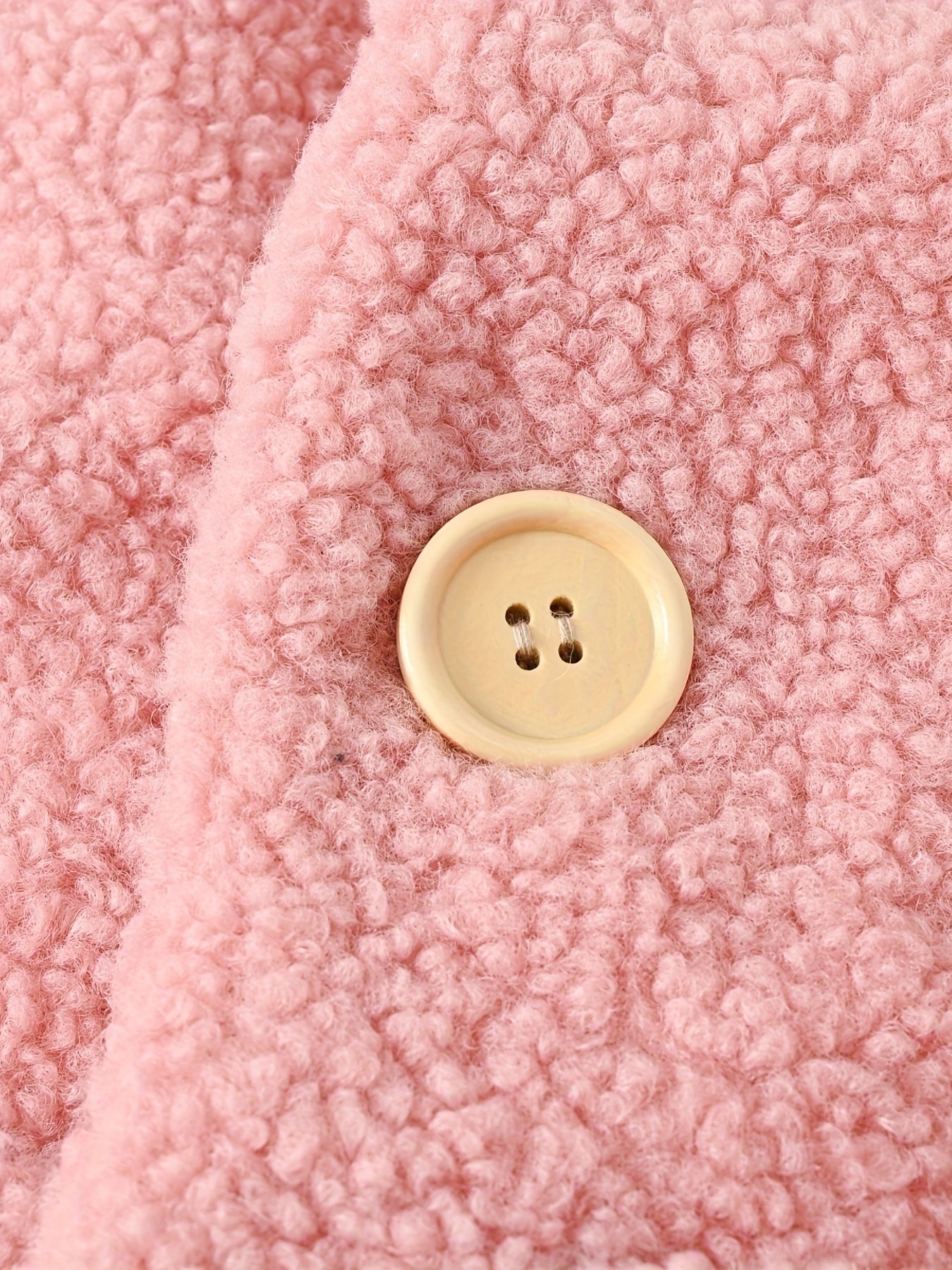 JOMAKE Girls' Winter Coat - Pastel Pink & Ombre Jacket with Button Front Closure, Soft Fleece-Lined Lapel Collar, Non-Stretchy Fabric for Everyday & Formal Events, Long Sleeve Casual Outerwear for School, Travel - Cute Korean