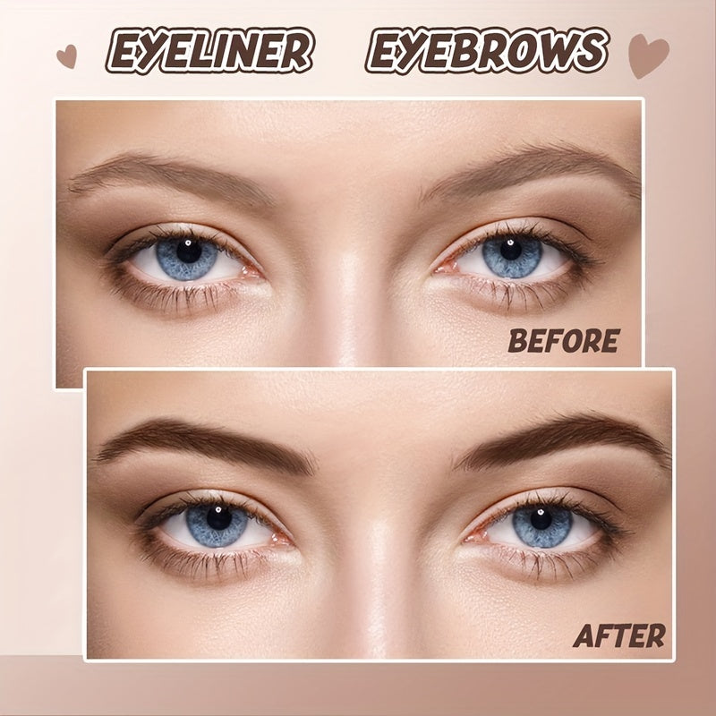 Waterproof and Sweat Proof Double-ended Eyebrow Cream - Smudge Proof Long Lasting Makeup Without Separation - Eyebrow Pencil With Matching Brush Eyebrow Pomade