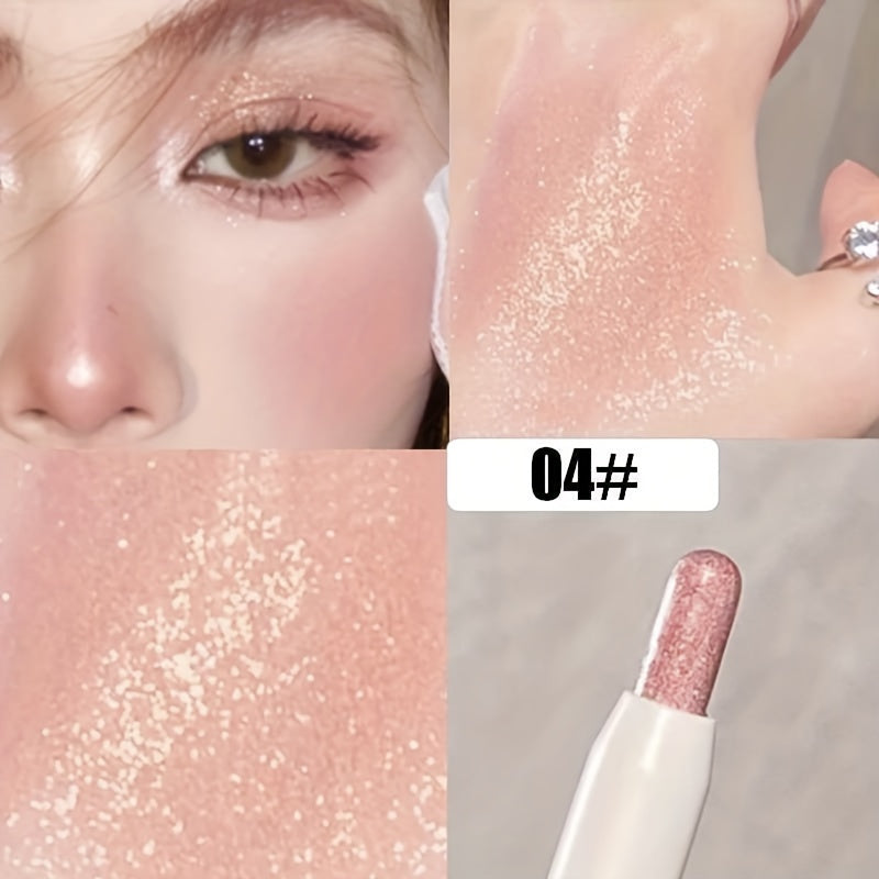 Dazzling Diamond Glitter Eyeliner Pen - Eyeshadow with Liquid Shimmer, Waterproof Highlighter, Nude Makeup, Long-Lasting, Easy to Apply, and Smudge-Proof