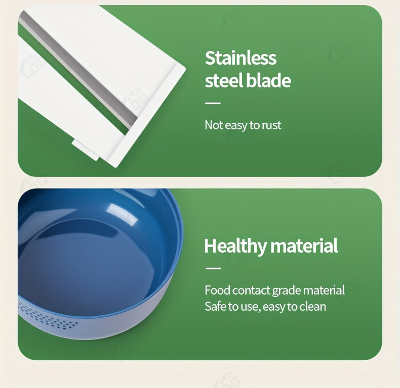 LDQ 12-in-1 Manual Vegetable Chopper & Food Processor - Heavy-Duty BPA-Free Multi-Functional Slicer/Shredder/Grater with Lock, Lever & Container for Carrots, Potatoes, Onions, Cucumbers, Radishes - Compact Kitchen