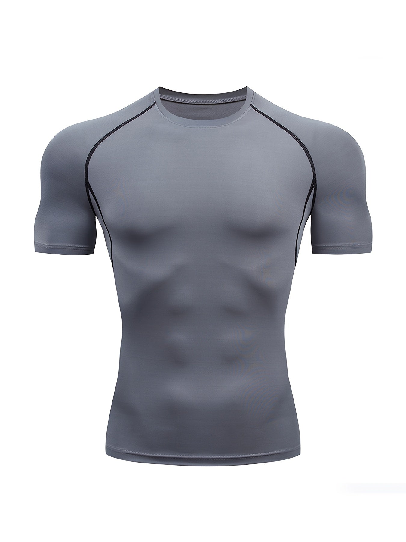 Quick-Drying Men's Base Layer Top for Outdoor Training - High Stretch & Breathable