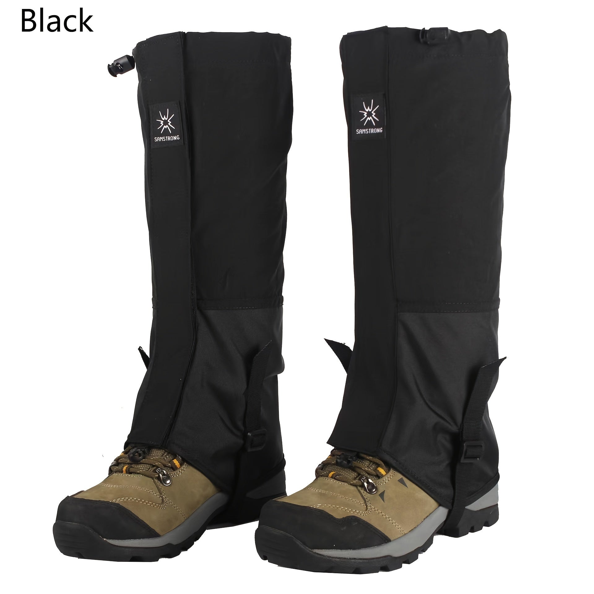 Waterproof Snowproof Leg Gaiters - Full Coverage Ankle Protection with Easy On/Off, Durable Waterproof Material for Skiing, Snowboarding, Hiking, Ice Climbing - Compatible with Alpine Boots & Shoes - Ideal for Winter Sports &