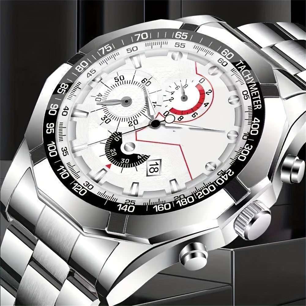 Large Dial Fashion Versatile Trend Men's Watch Waterproof Luminous Student Men's Watch, Ideal Choice For Gifts