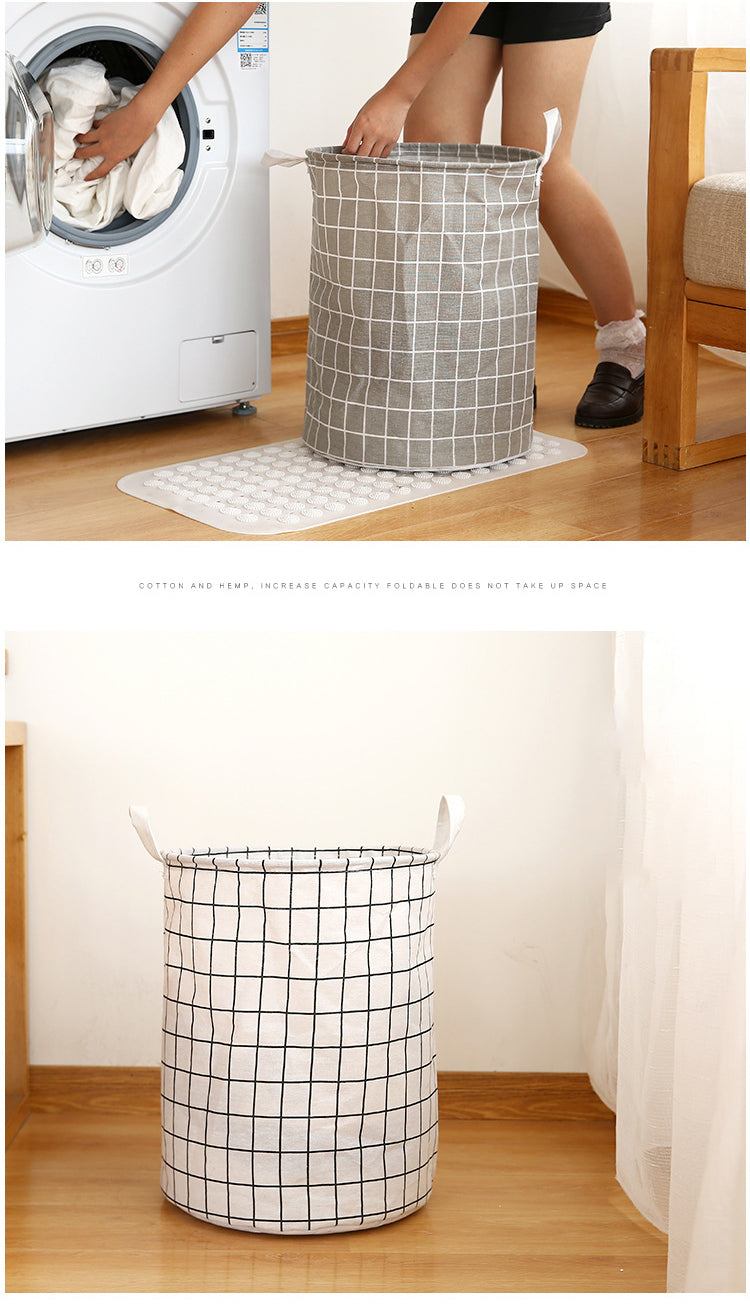 1pc Round Dirty Clothes Basket, Laundry Basket, Portable Dirty Clothes Hamper, laundry hhamper, storage bucket
