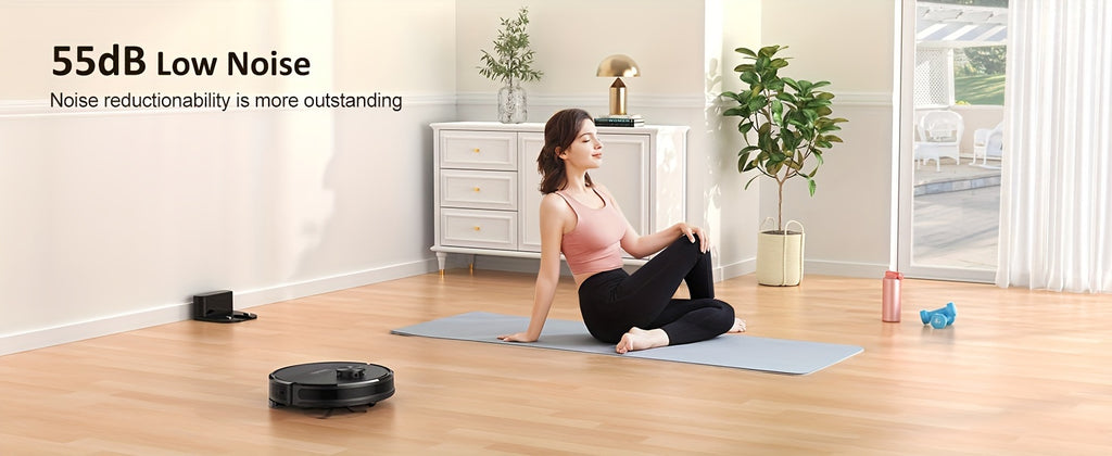 Robot Vacuum Cleaner And Mop Combo 4000Pa, Lubluelu SL61D Robotic Vacuum, 150Mins Max, 55dB, 10 No-Go Zones For Pet Hair Carpets Floor