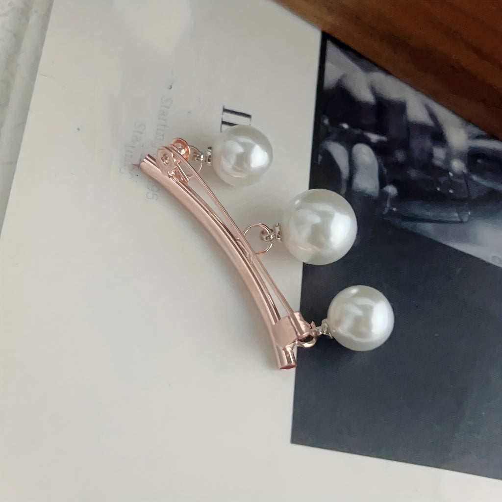 1pc Fashion Pearl Fixed Collar Clip Charm Safety Pin Brooch Sweater Cardigan Clip Chain Brooch Jewelry
