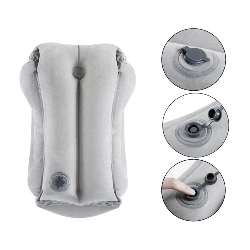 Portable Inflatable Travel Pillow for Airplanes, Cars, Trains & Office Naps - Ergonomic Design with Soft Compression, Durable & Lightweight, Ideal for Camping, RVs, and Sports Events, Travel Pillow for Airplanes, Vehicle Neck